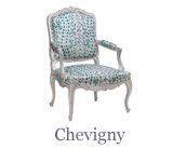 The elegant Chevigny model of Louis XV armchair